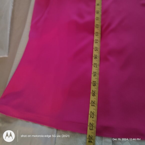 ANTONIO MELANI SILK FLUTTER SLEEVE BLOUSE TUCKING DETAIL MAGENTA PINK SZ S - Picture 9 of 10